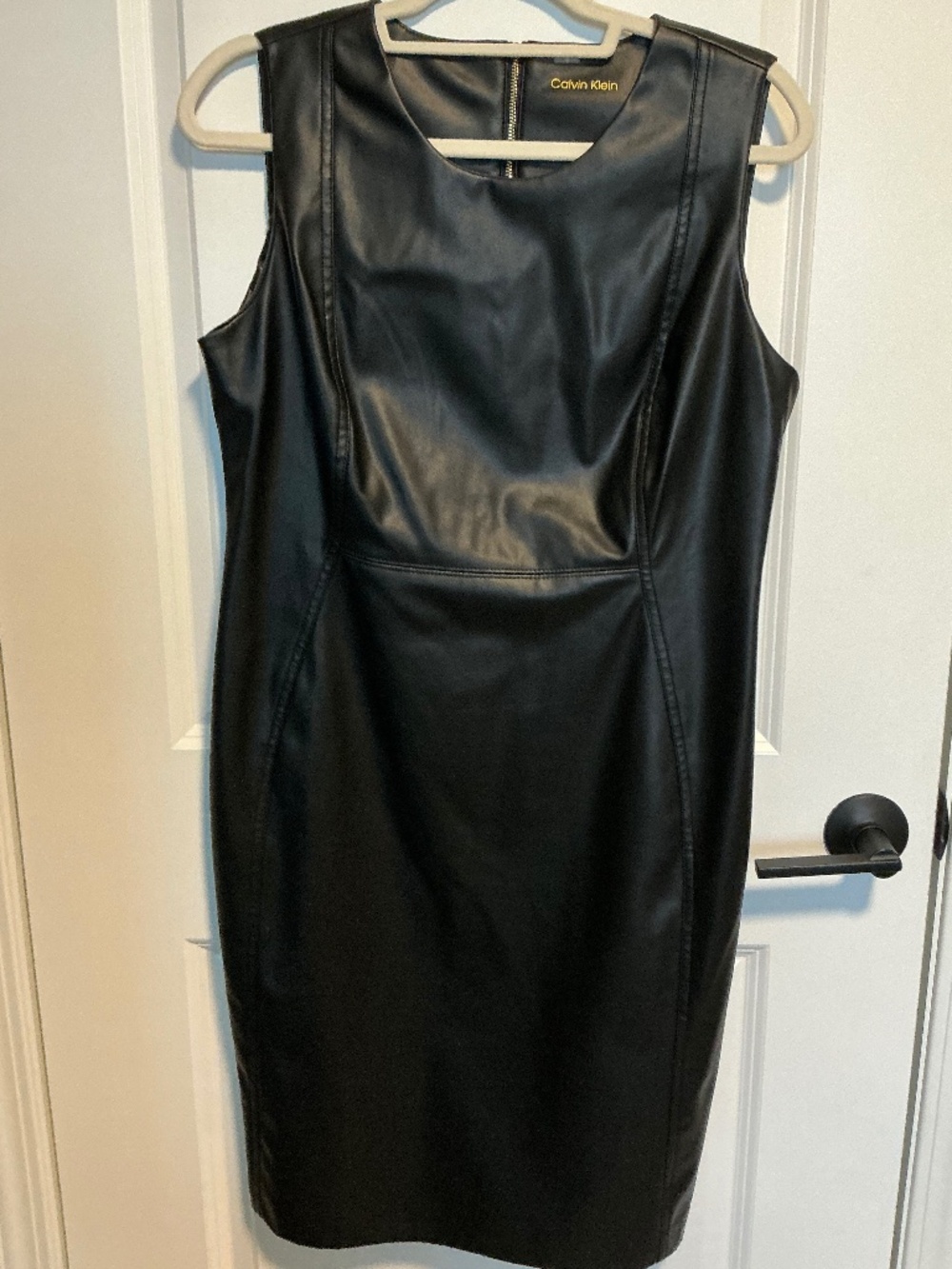 Like New Calvin Klein Faux Leather LBD
